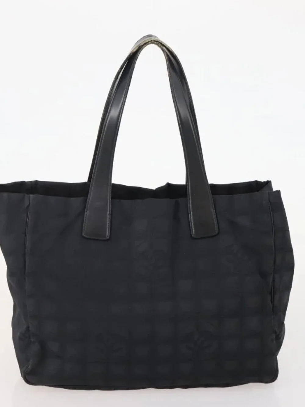 CHANEL New Travel line Tote Bag Nylon 3 Set Black CC Auth BA12665